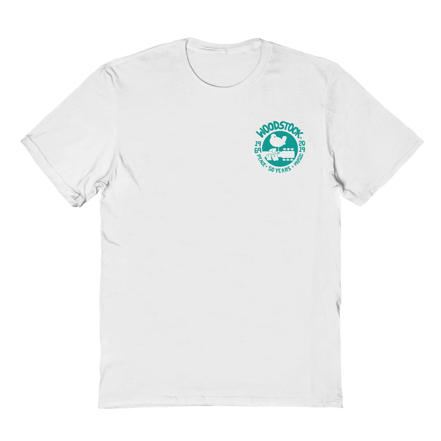 Woodstock 50th Solid Mens T Shirt White