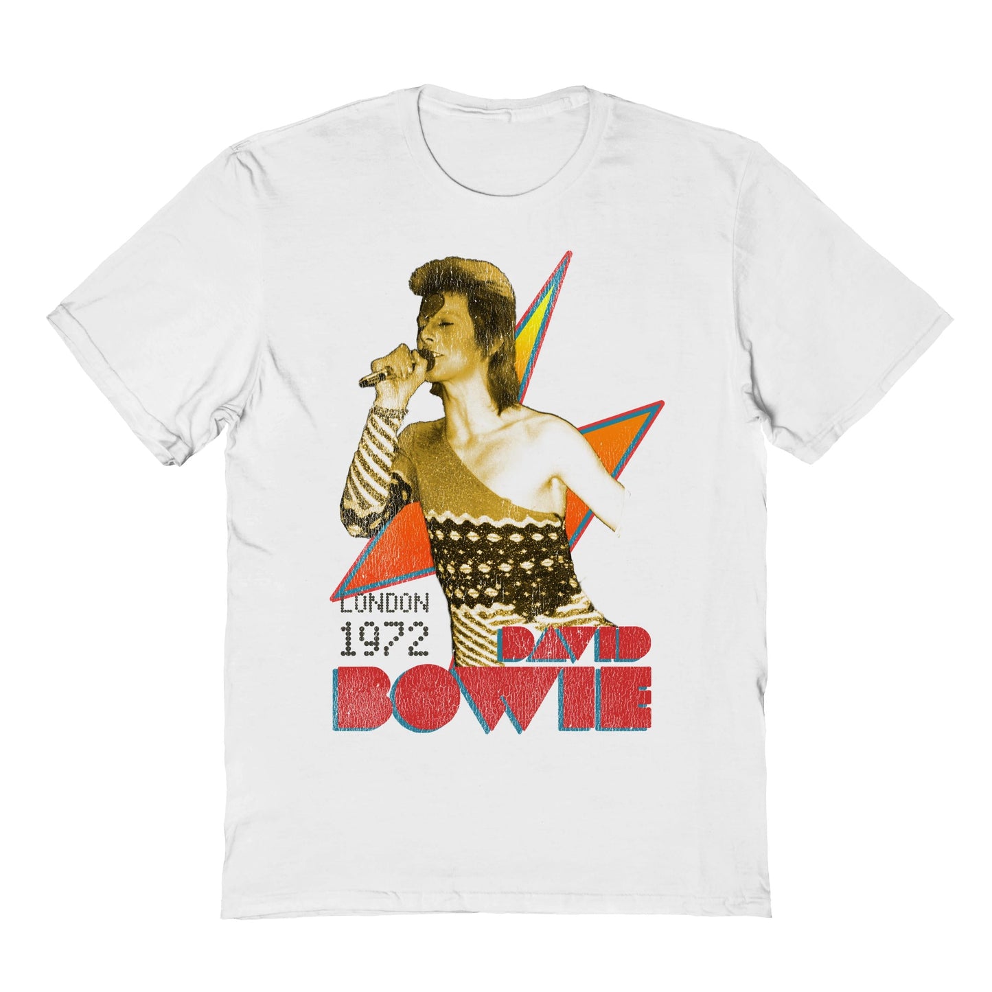 David Bowie Singing in London Mens T Shirt White