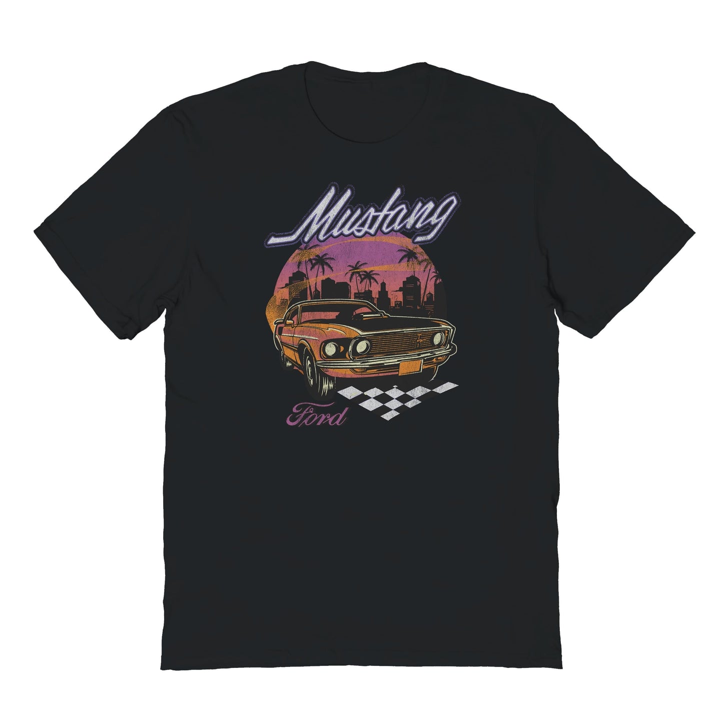 Ford Cali Mustang Mens T Shirt Black