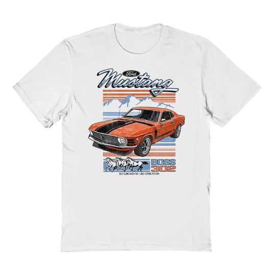 Ford Boss 302 Power Mens T Shirt White