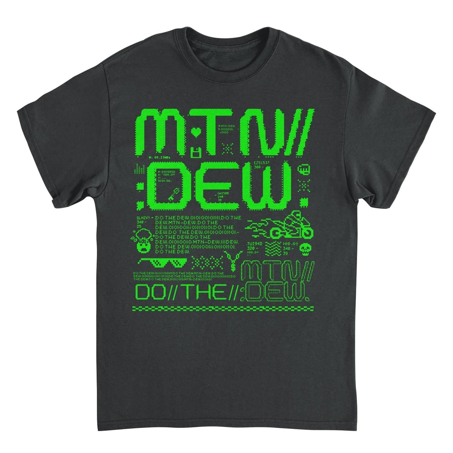 Mountain Dew Pixel Dew Mens T Shirt Black Officially Licensed