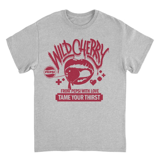 Pepsi Taste the Cherry Pepsi Mens T Shirt Sport Gray Officially Licensed