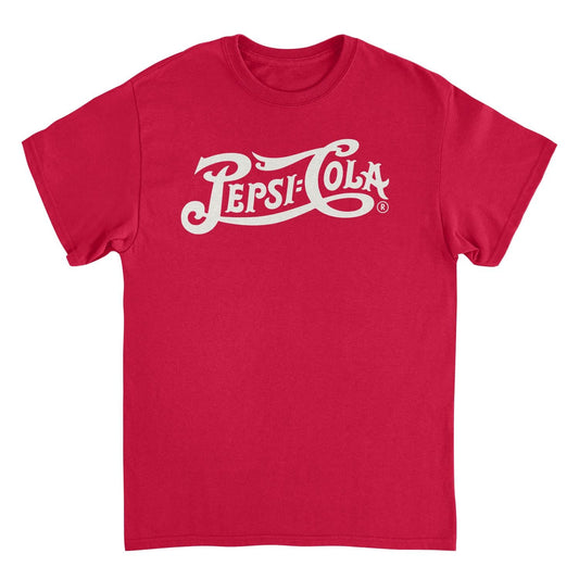 Pepsi Vintage Logo Invert Mens T Shirt Red Officially Licensed