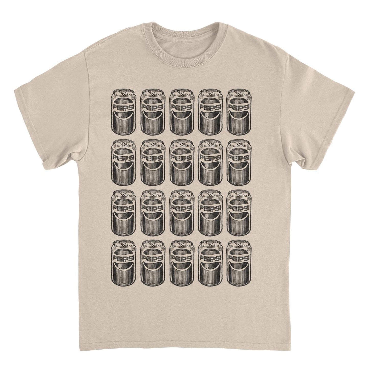 Pepsi Many Cans Mens T Shirt Sand Officially Licensed