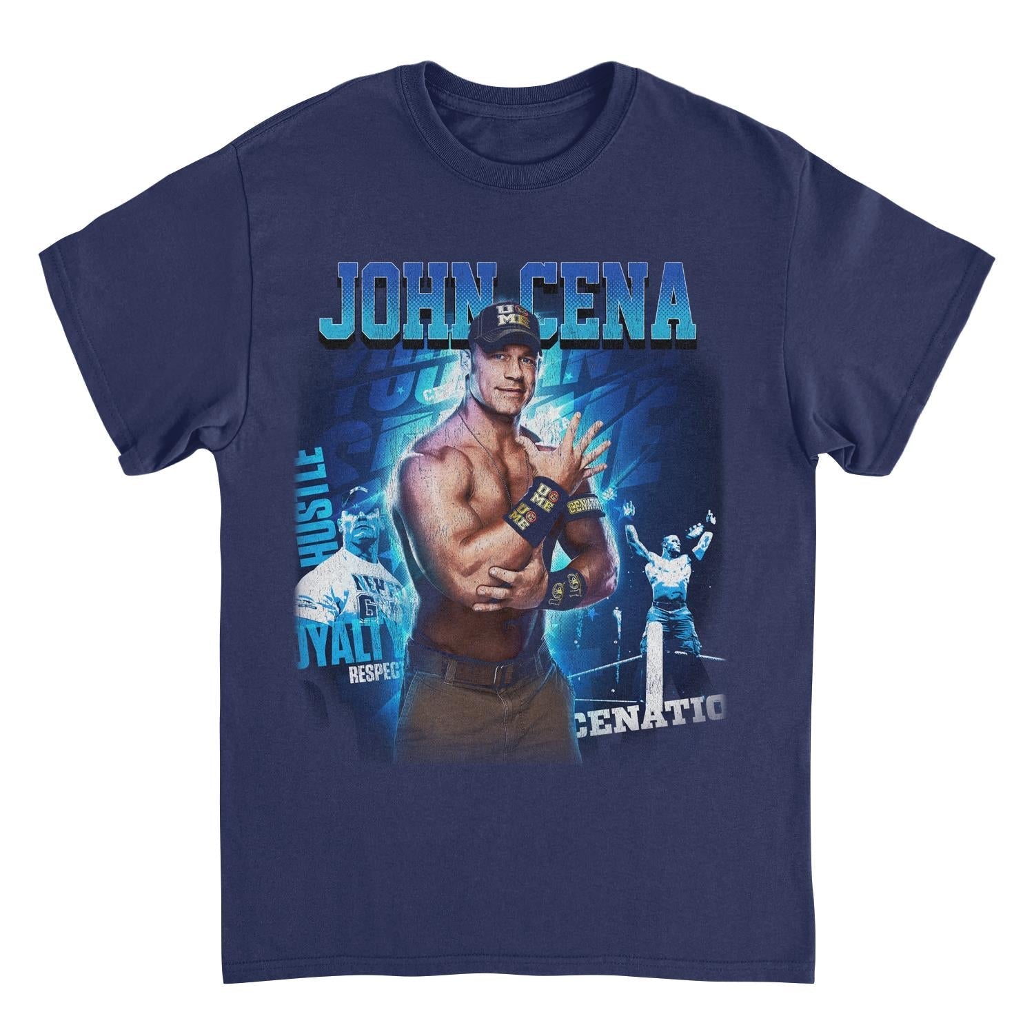 WWE John Cena  Mens T Shirt Navy Officially Licensed