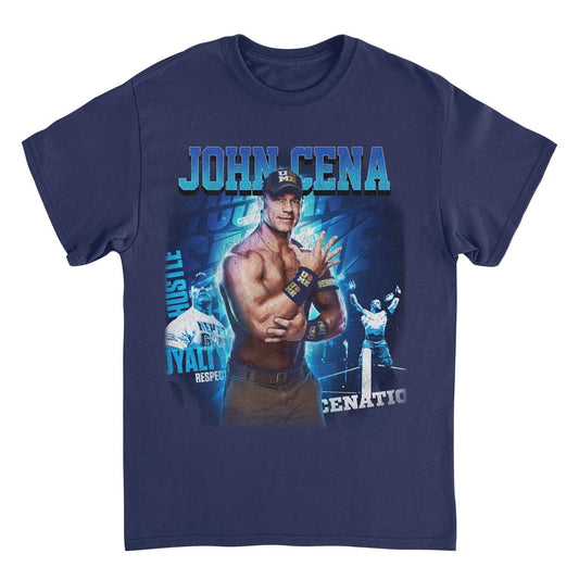 WWE John Cena  Mens T Shirt Navy Officially Licensed