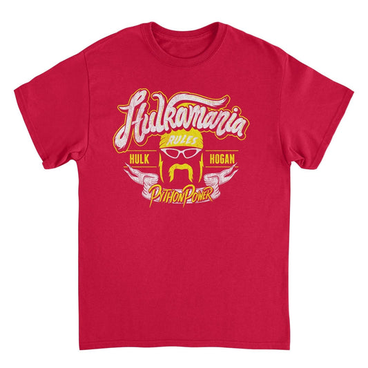 WWE Hulkamania Mens T Shirt Red Officially Licensed
