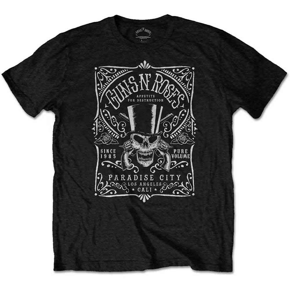 Guns N' Roses Bourbon Label [T-Shirt] Officially Licensed