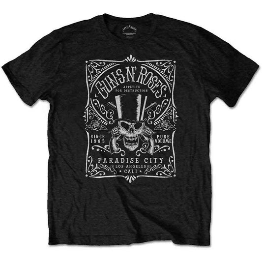 Guns N' Roses Bourbon Label [T-Shirt] Officially Licensed