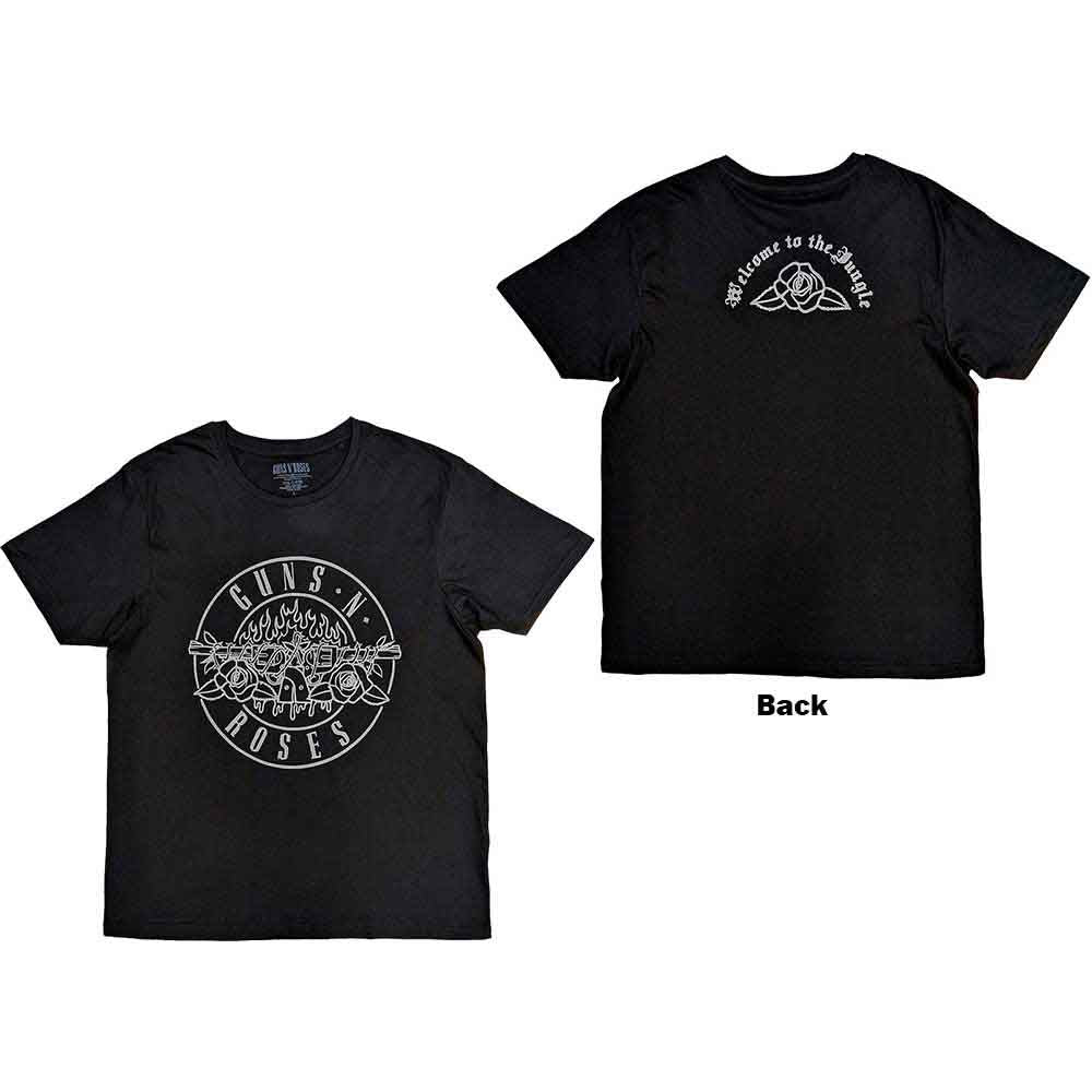 Guns N' Roses Classic Bullet Mono Mens T Shirt Officially Licensed