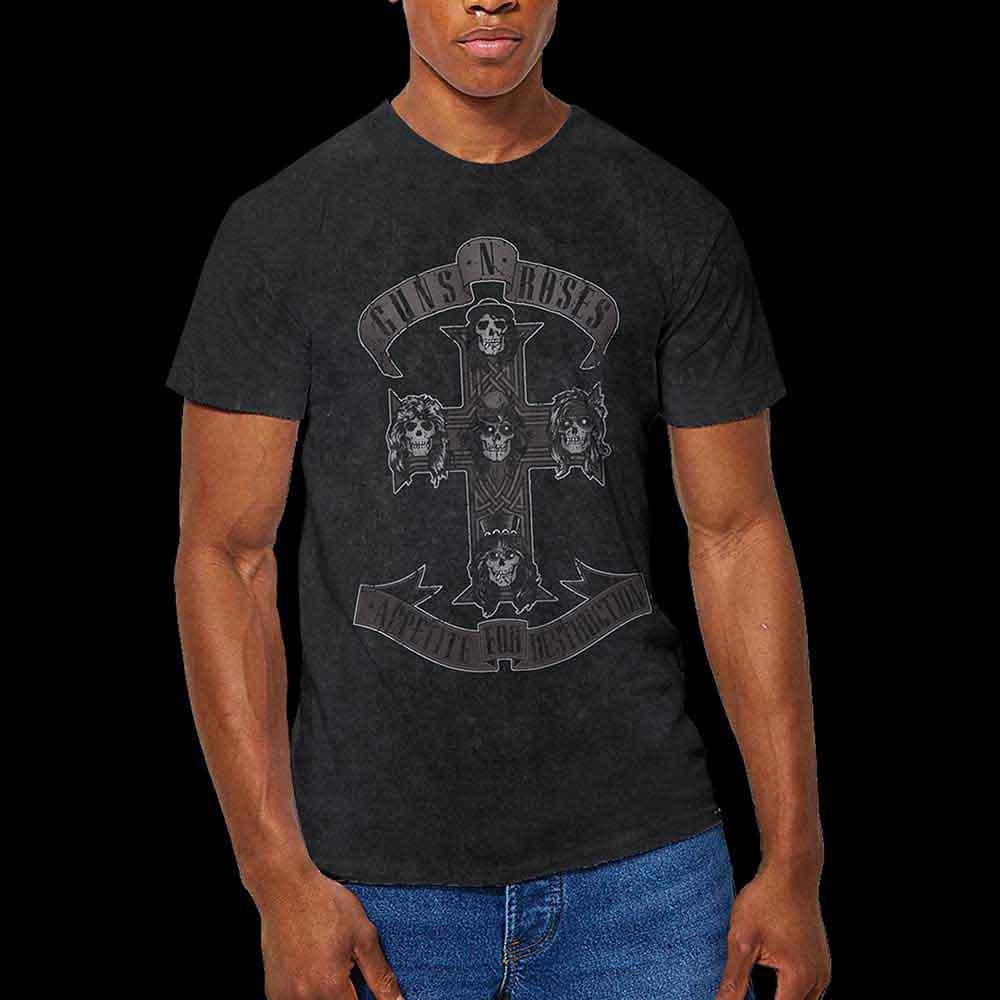 Guns N' Roses Monochrome Cross [T-Shirt] Officially Licensed
