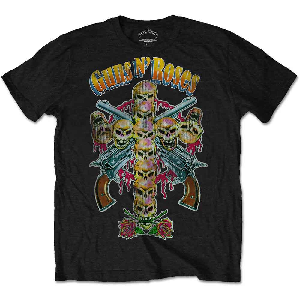 Guns N' Roses Skull Cross 80s [T-Shirt] Officially Licensed