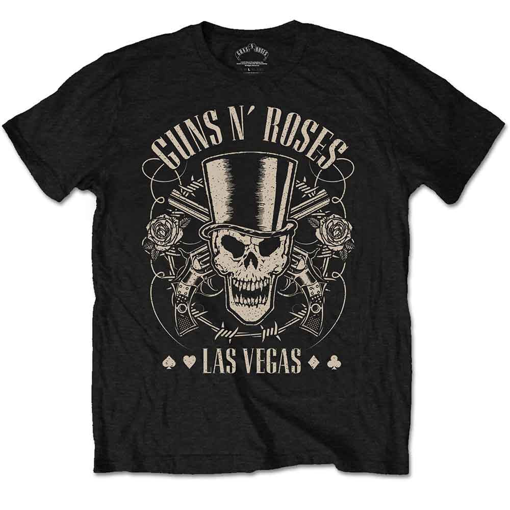 Guns N' Roses Top Hat, Skull & Pistols Las Vegas [T-Shirt]