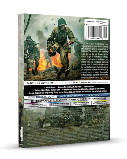 Hacksaw Ridge - Limited Edition Steelbook (4K Ultra HD + Blu-ray + Digital)