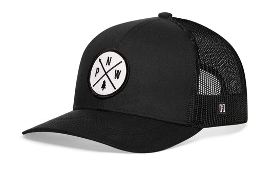 PNW Trucker Hat  |  Black PNW X Snapback
