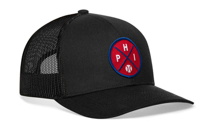 Philadelphia Trucker Hat  |  PHI X Baseball Snapback