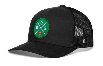 Boston Trucker Hat  |  BOS X Basketball Snapback