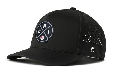 Chicago Baseball Performance 5-Panel Haka Hat  |   Black CHI X Flexfit® Snapback