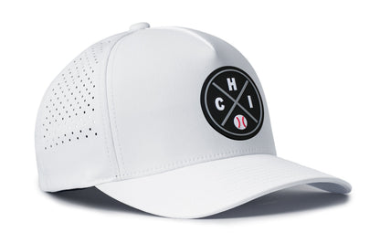 Chicago Baseball Performance 5-Panel Haka Hat  |   Black CHI X Flexfit® Snapback