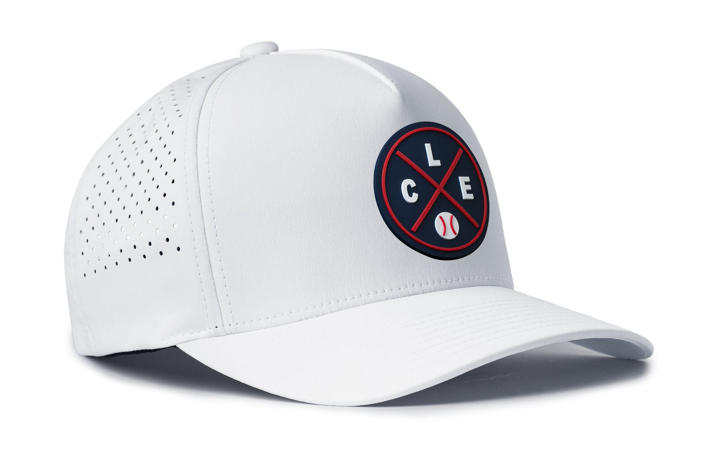 Cleveland Baseball Performance 5-Panel Haka Hat  |  CLE X Flexfit® Snapback
