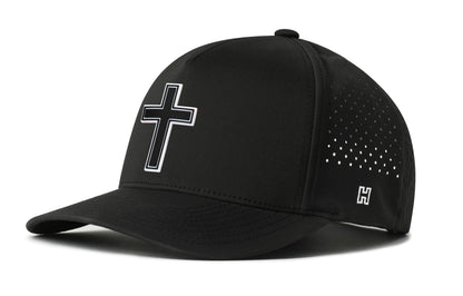 Cross Performance 5-Panel Haka Hat  |  Black PVC Christian Flexfit® Snapback