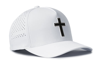 Cross Performance 5-Panel Haka Hat  |  Black PVC Christian Flexfit® Snapback