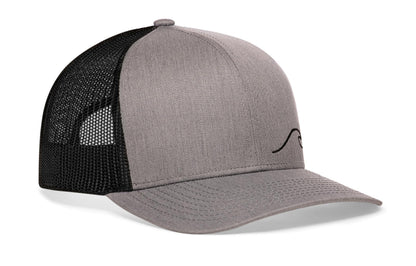 Wave Trucker Hat  |  Gray-Black Beach Snapback