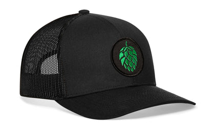 Hops Trucker Hat  |  Black Beer Snapback