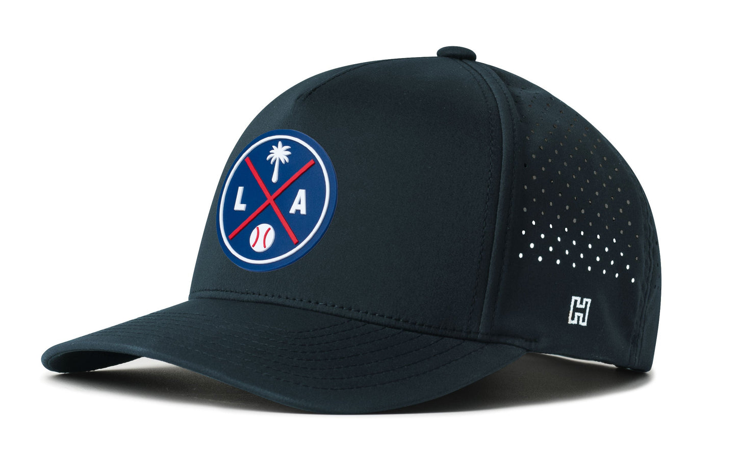 Los Angeles Baseball Performance 5-Panel Haka  Hat  |  Blue LA X Flexfit® Snapback