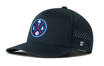 Los Angeles Baseball Performance 5-Panel Haka  Hat  |  Blue LA X Flexfit® Snapback