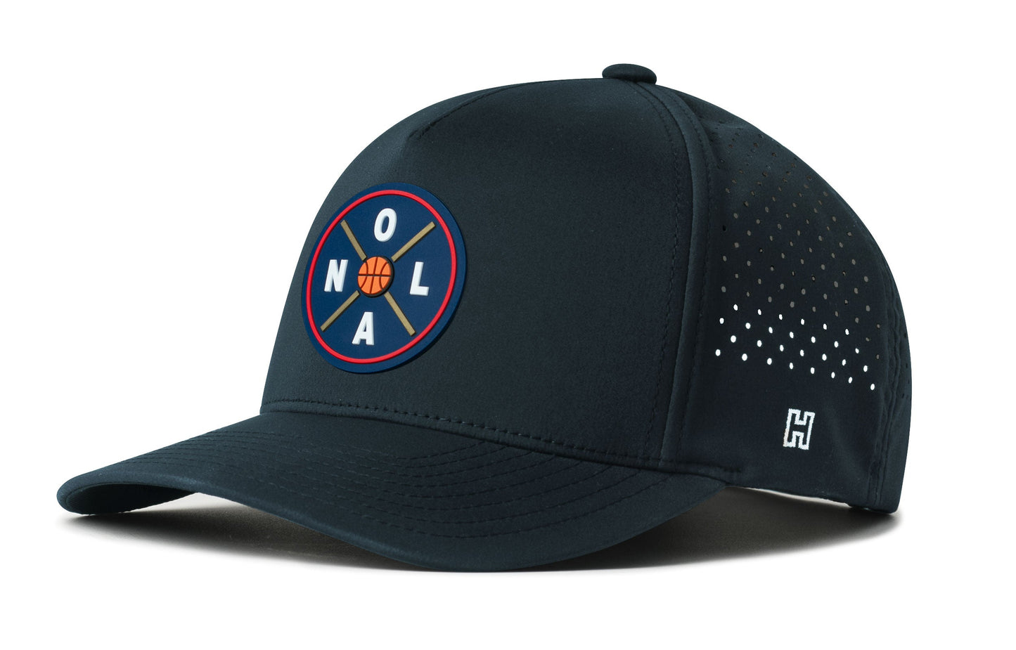 New Orleans Basketball Performance 5-Panel Haka Hat  |  NOLA X Flexfit® Snapback