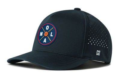 New Orleans Basketball Performance 5-Panel Haka Hat  |  NOLA X Flexfit® Snapback