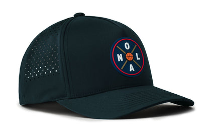 New Orleans Basketball Performance 5-Panel Haka Hat  |  NOLA X Flexfit® Snapback