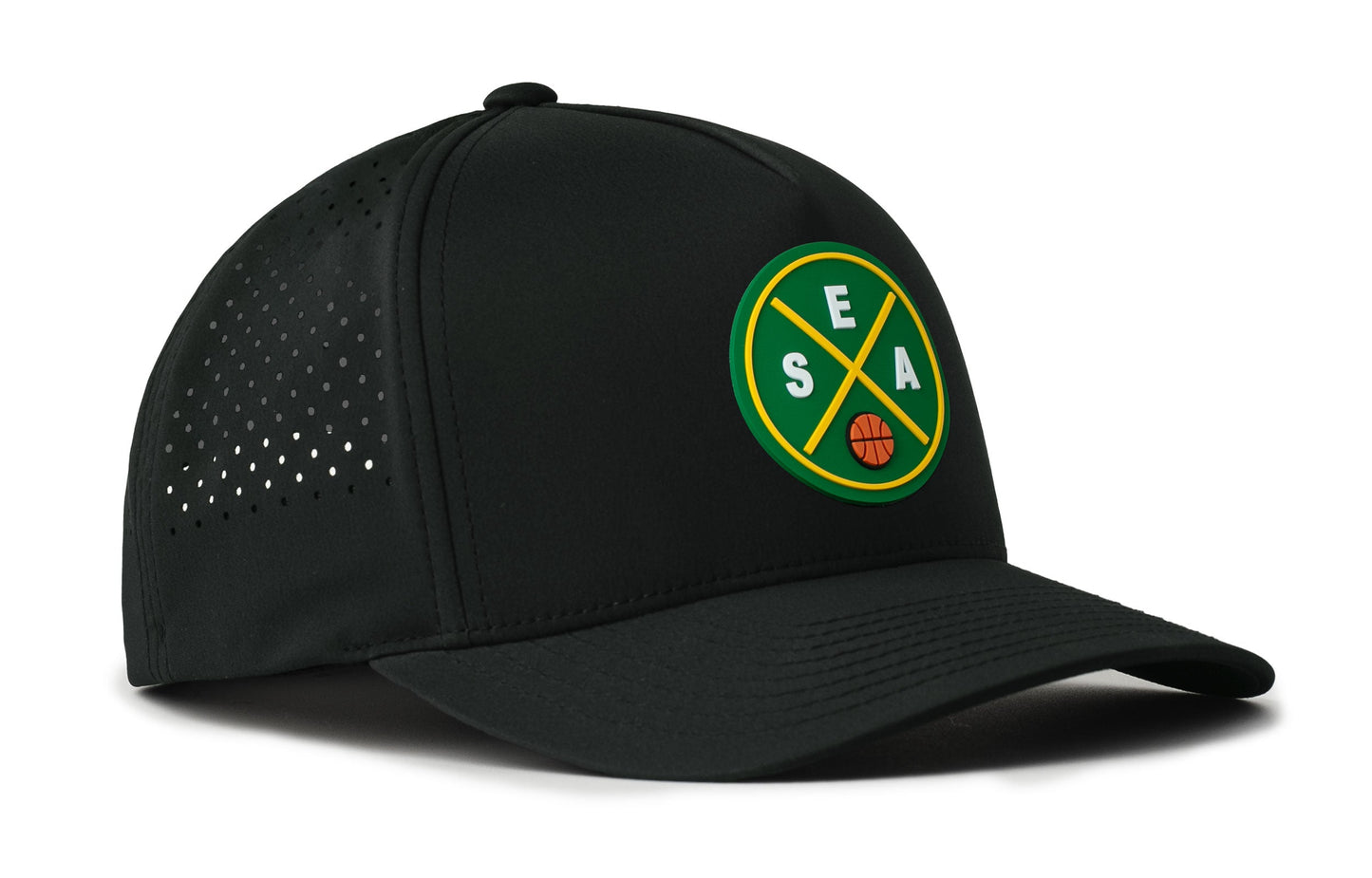 Seattle Basketball Performance 5-Panel Haka Hat  |  SEA X Flexfit® Snapback