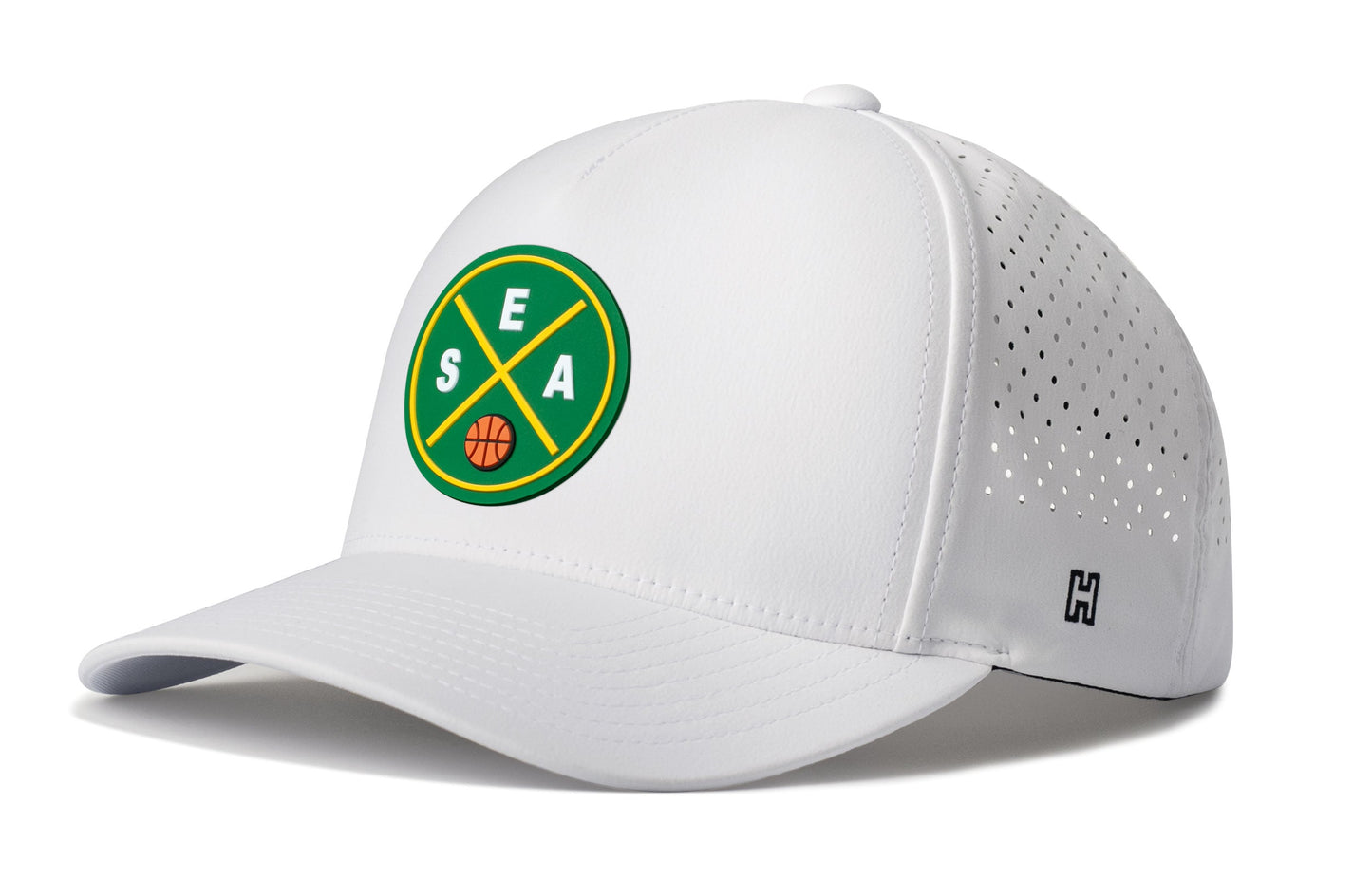 Seattle Basketball Performance 5-Panel Haka Hat  |  SEA X Flexfit® Snapback
