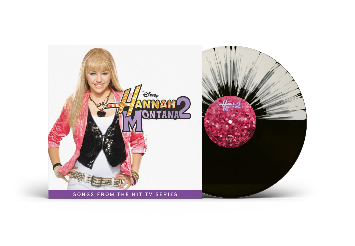 Hannah Montana 2 (Original Soundtrack) [Split Black/White Splatter Vinyl] Vinyl Record