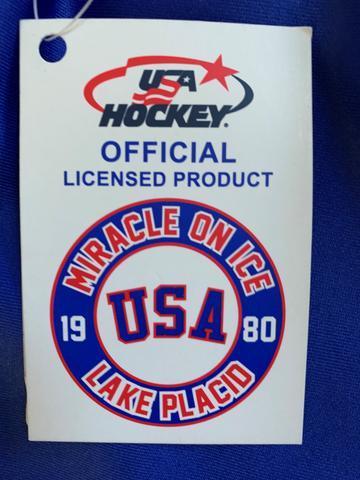 USA Hockey Adult Miracle on Ice 1980 Team Jersey Authentic Navy Polo