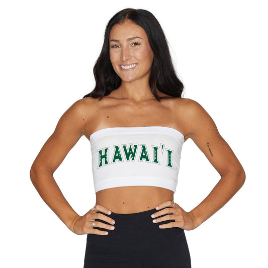 University of Hawaii White Womens Bandeau Top Officially Licensed