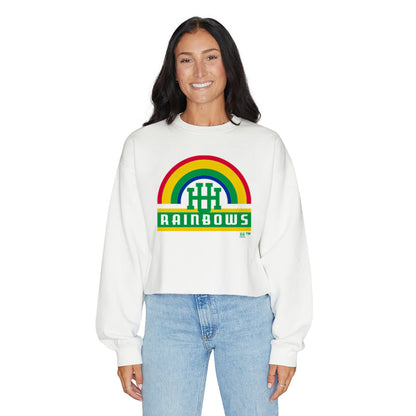 University of Hawaii Vintage Rainbow Womens Crewneck Officially Licensed
