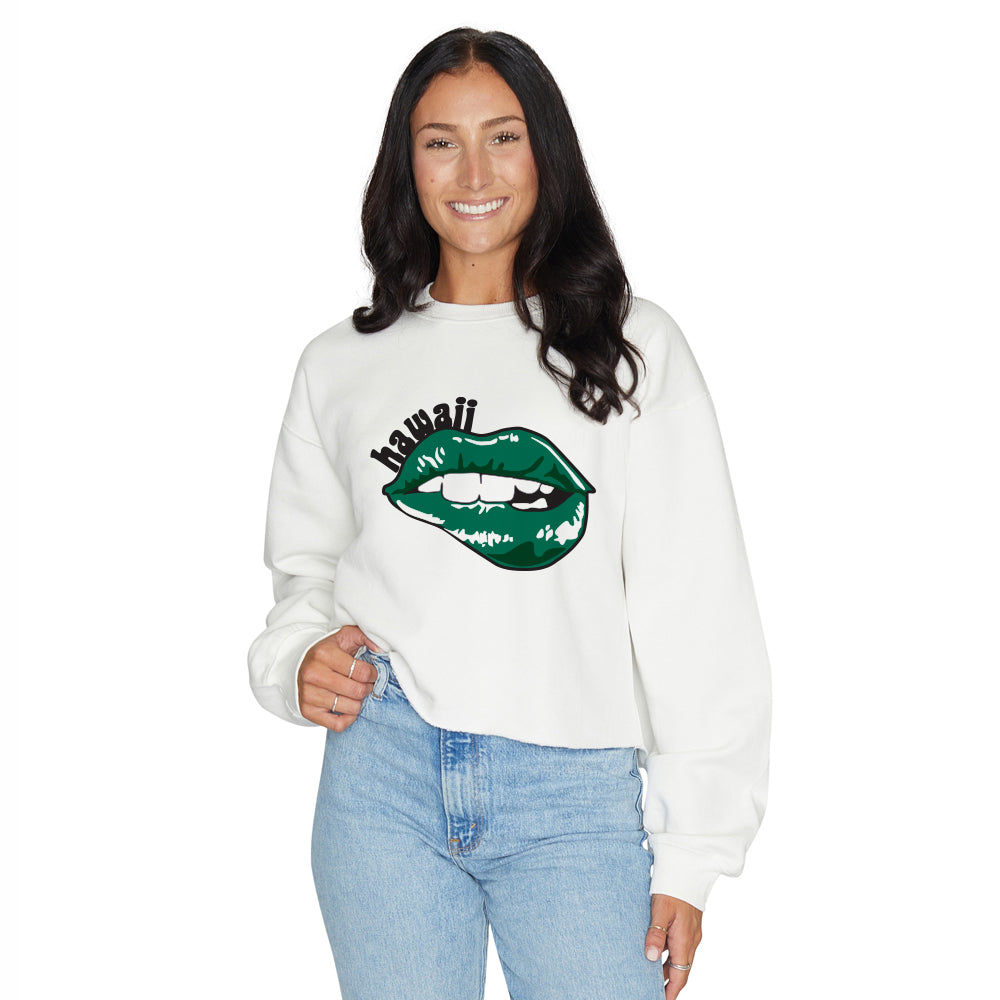 University of Hawaii Lips Womens Crewneck Officially Licensed