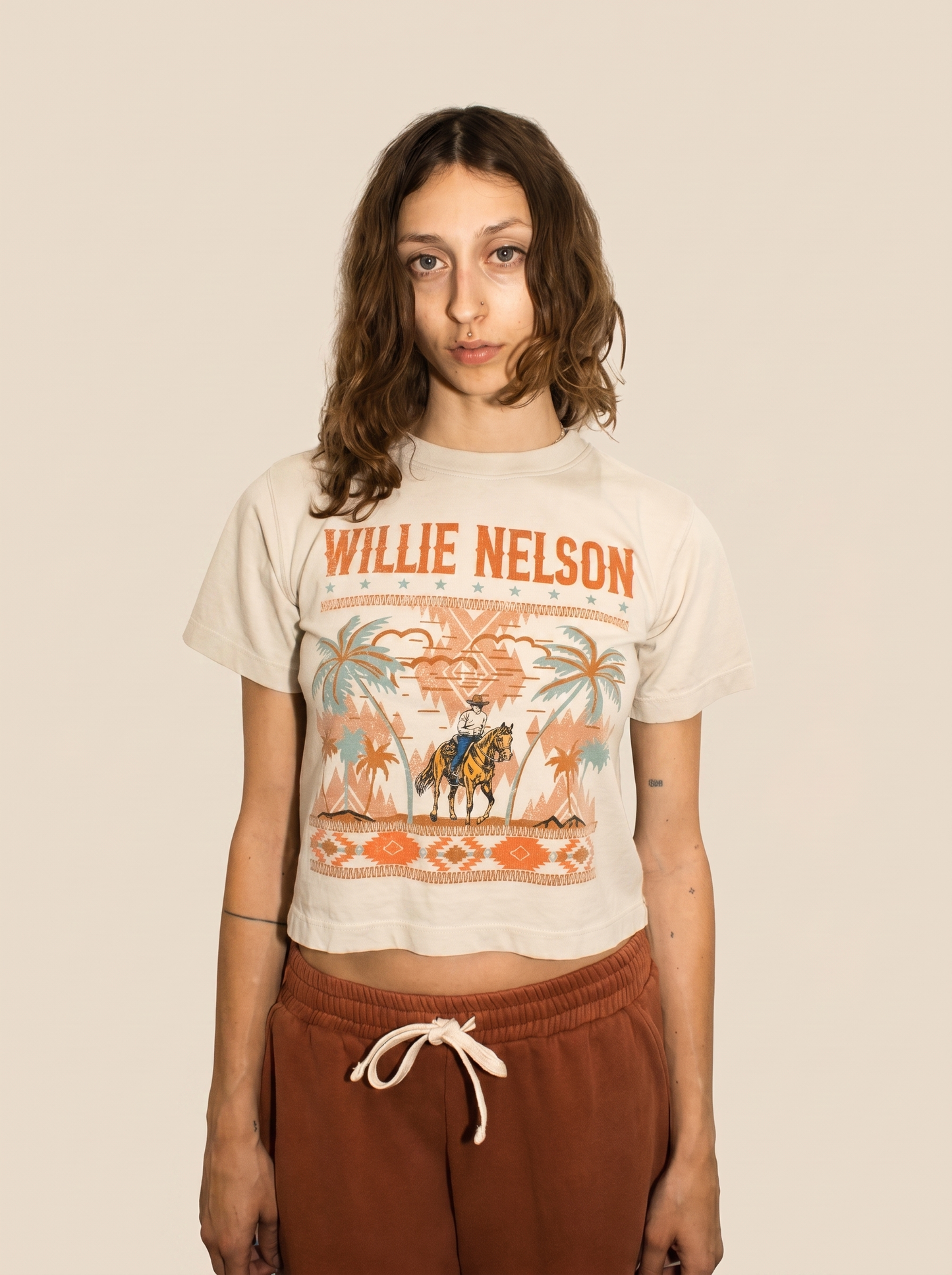 Willie Nelson Palm Beach Tee Womens T Shirt Officially Licensed