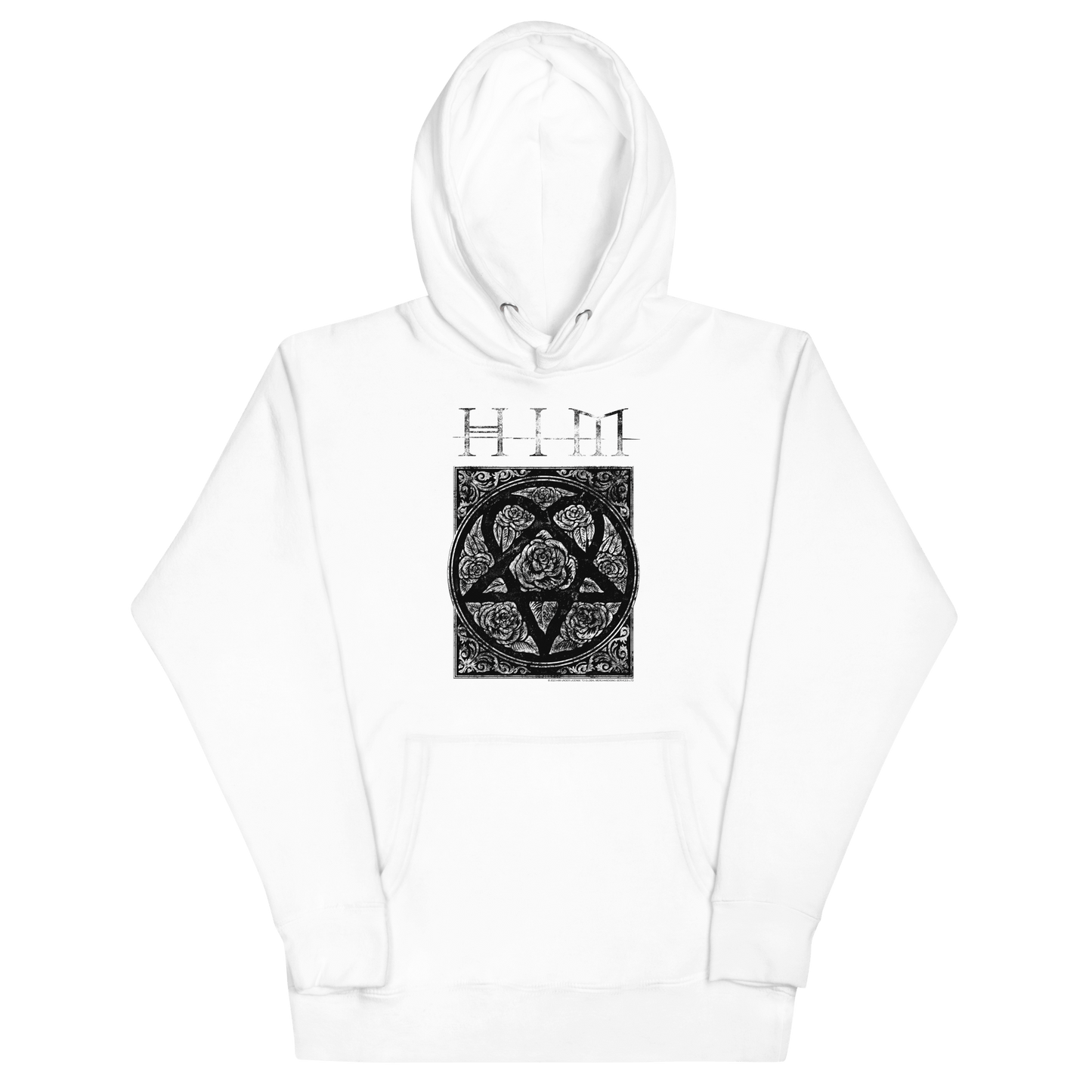 HIM Chapel Mens Officially Licensed Hoodie White