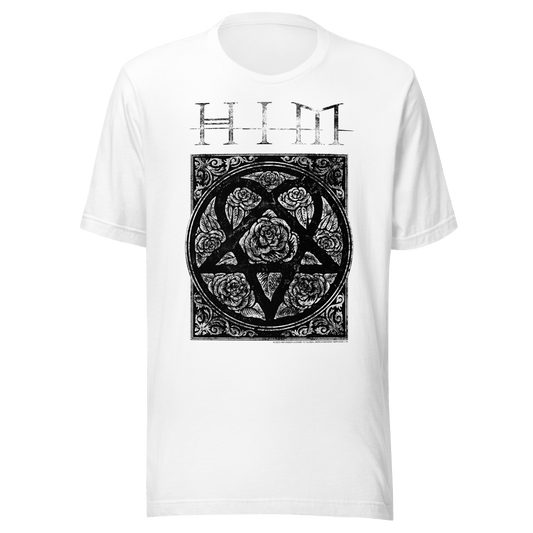 HIM Chapel Jumbo Print Officially Licensed Mens T Shirt White
