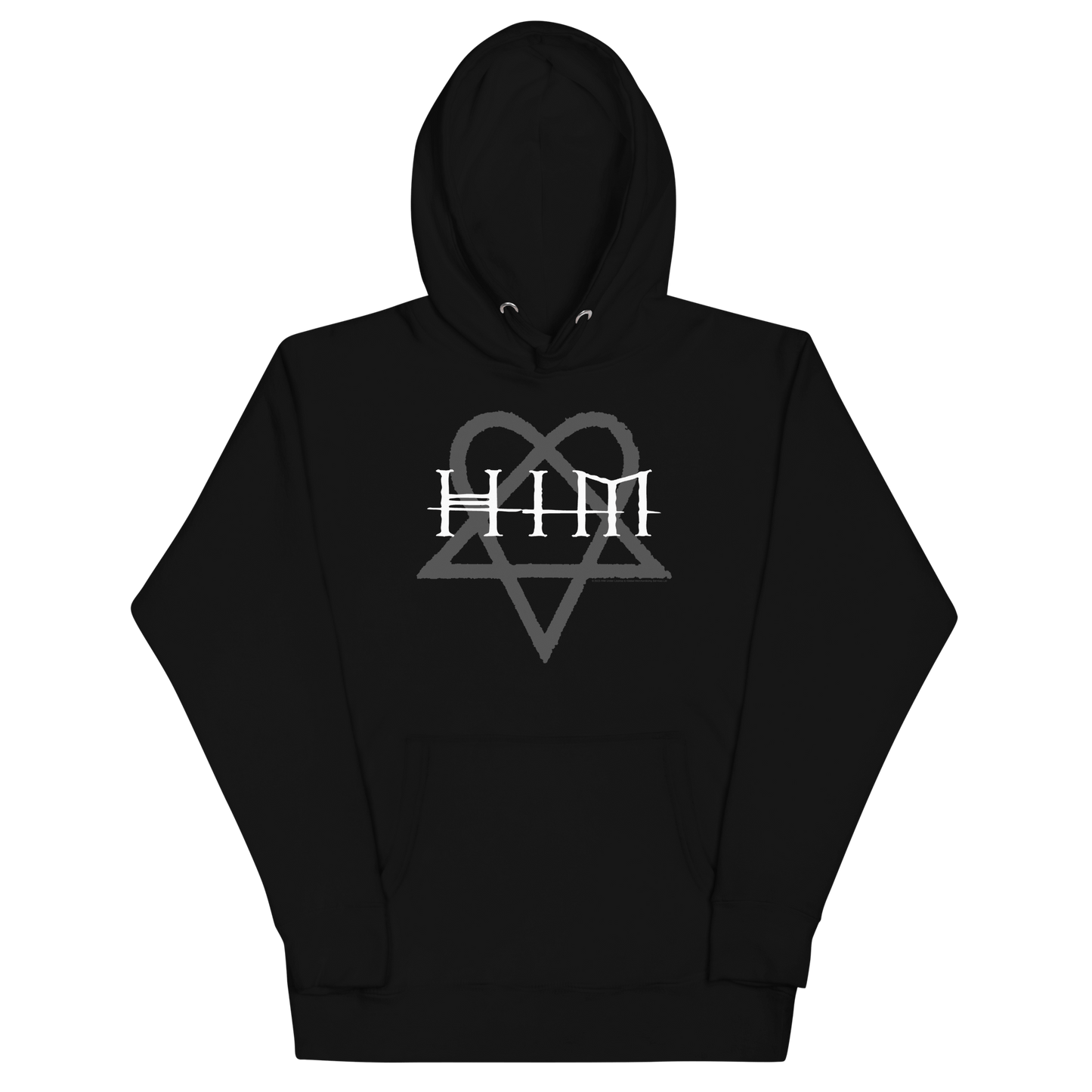 HIM Dark Heart Mens Officially Licensed Hoodie Black