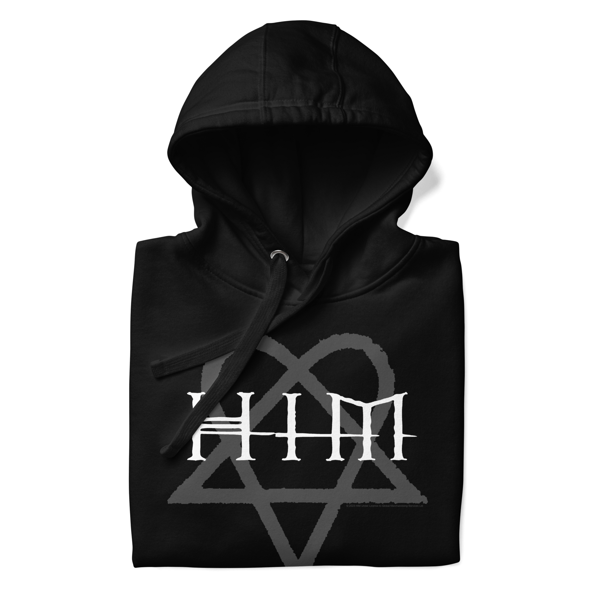 HIM Dark Heart Mens Officially Licensed Hoodie Black