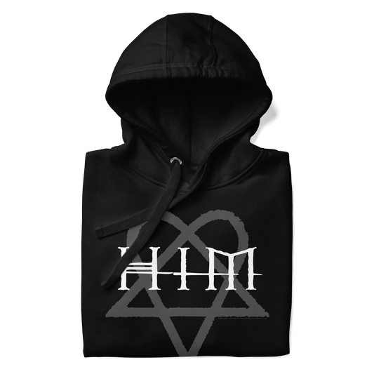 HIM Dark Heart Mens Officially Licensed Hoodie Black
