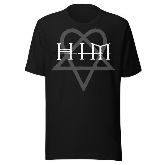 HIM Dark Heart Jumbo Print Officially Licensed Mens T Shirt Black