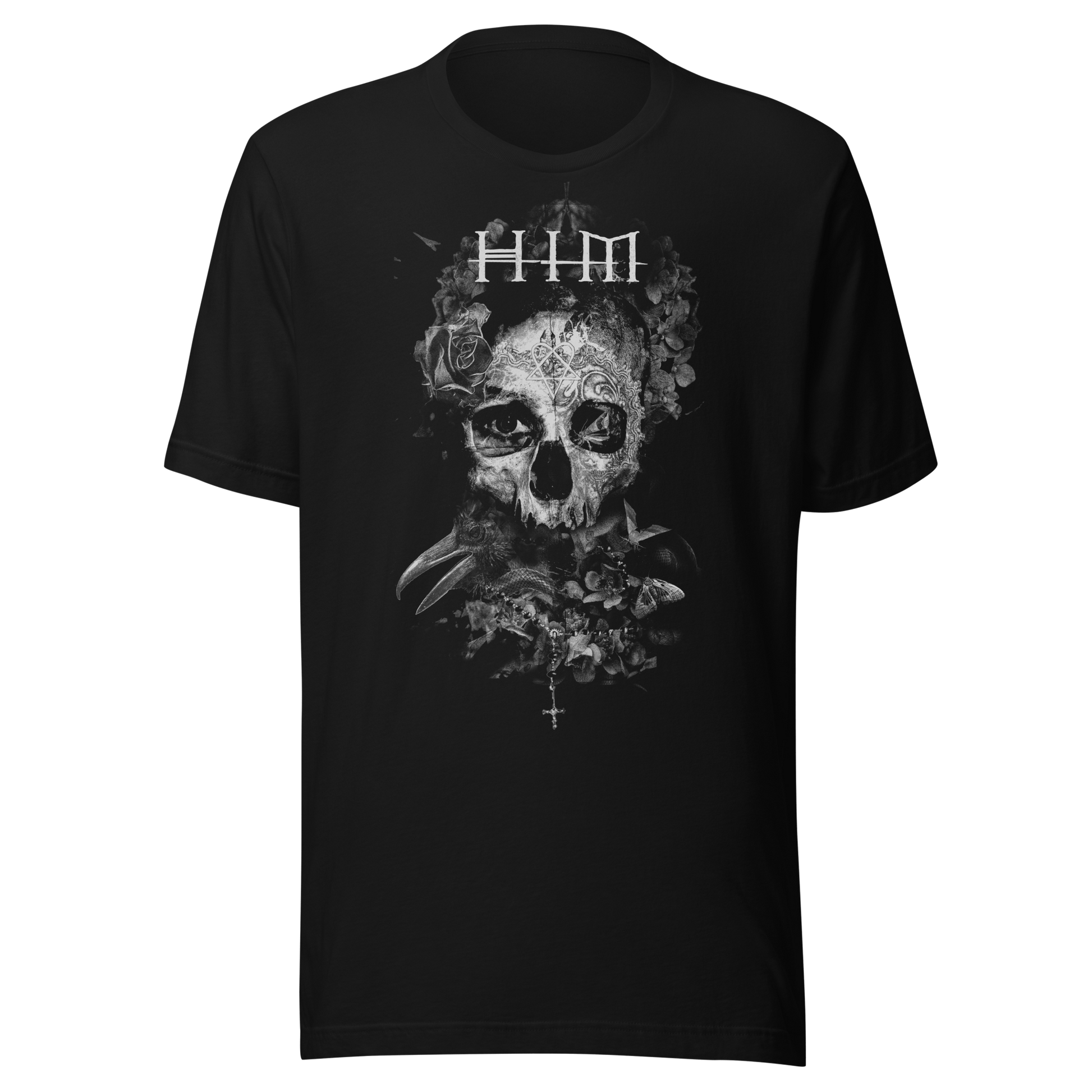 HIM - Dark Light Jumbo Print Officially Licensed Mens T Shirt Black