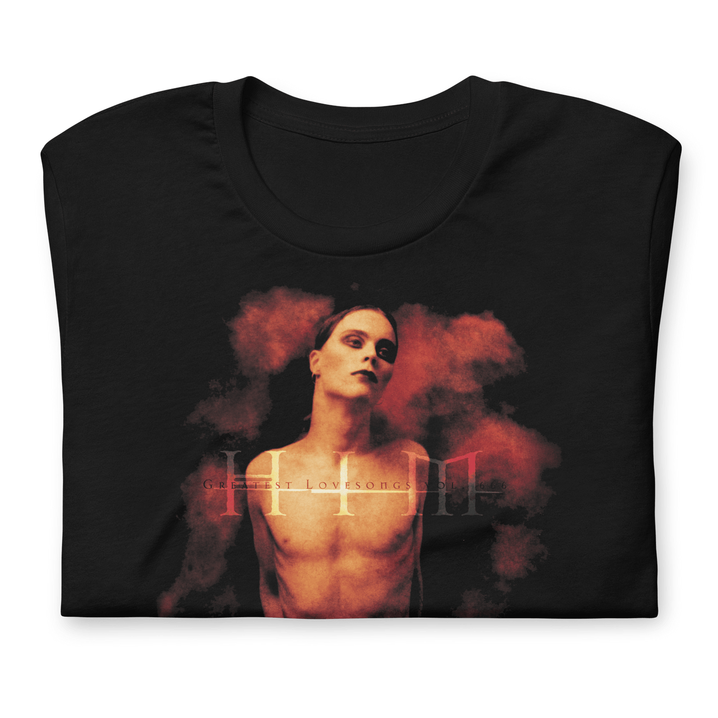 HIM Deep Shadows Jumbo Print Officially Licensed Mens T Shirt Black