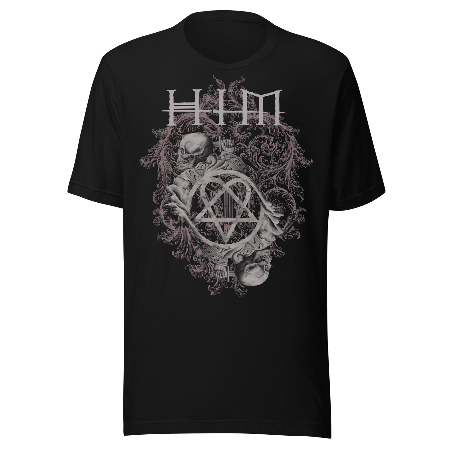 HIM Finland's Finest Jumbo Print Officially Licensed Mens T Shirt Black